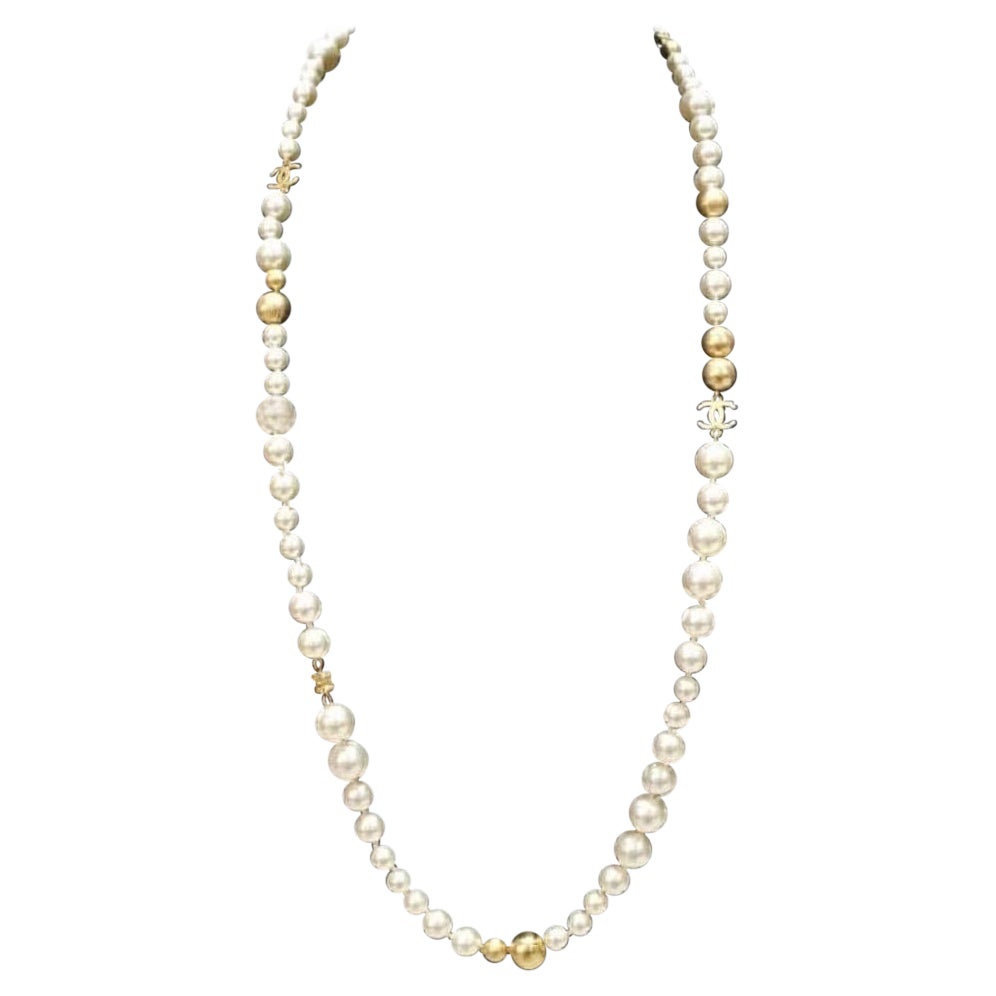 Chanel Pearl Diamond Bow Necklace at 1stDibs | chanel bow necklace ...