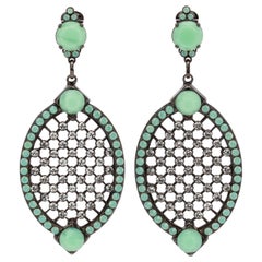 Giorgio Armani - Pendants d'oreilles avec pierres et strass