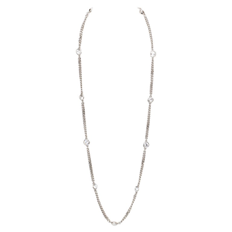 1980's Givenchy Chain Stone Necklace For Sale at 1stDibs