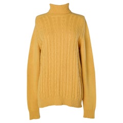 Gelber Cachemire-Pullover Hermès Sport