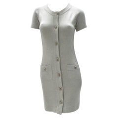 Chanel Grey Cashmere Mini Dress