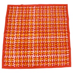 New Hermes Bolduc Orange Silk Scarf