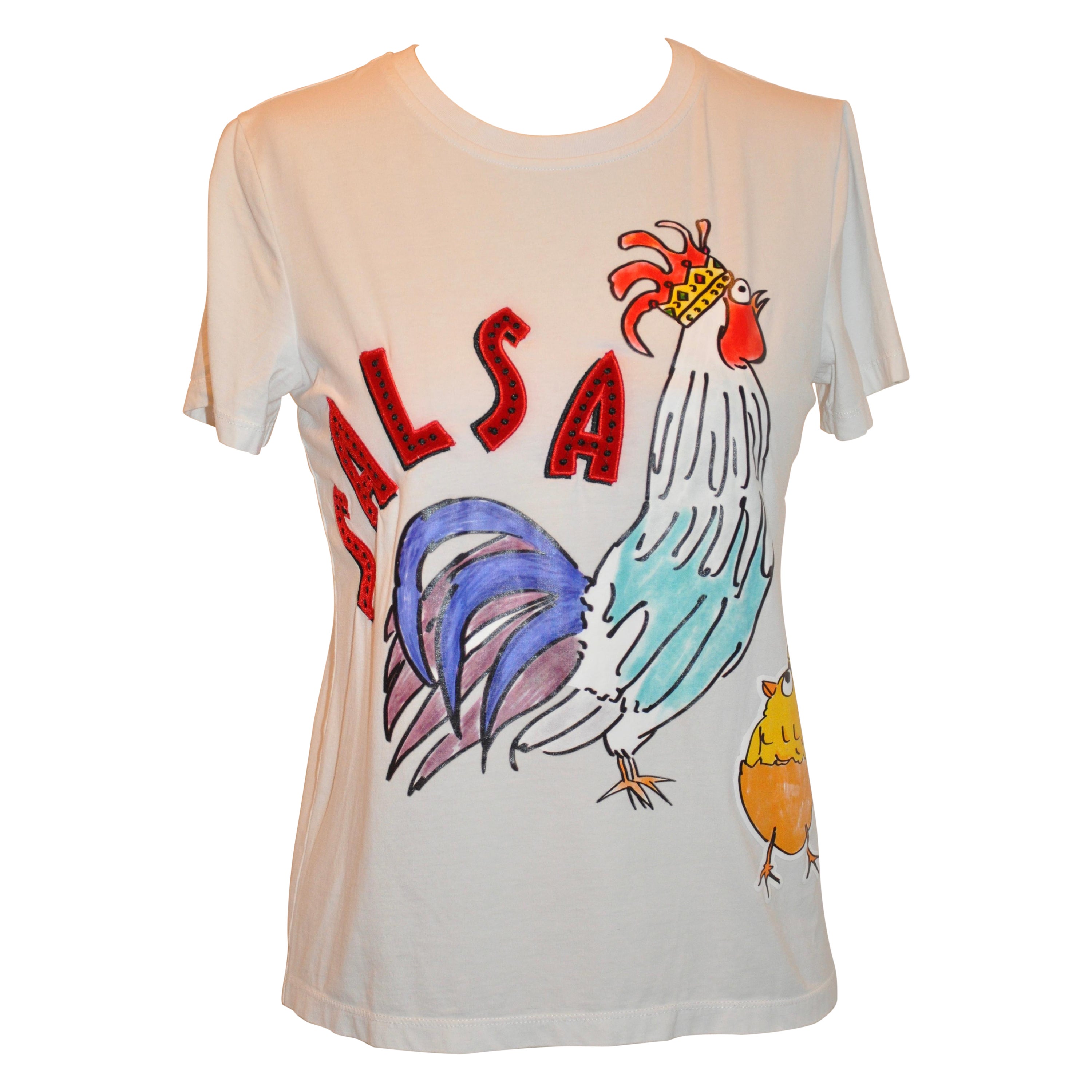Dolce & Gabbana Comical "Salsa" "Year of The Rooster" 2017 Tee For Sale
