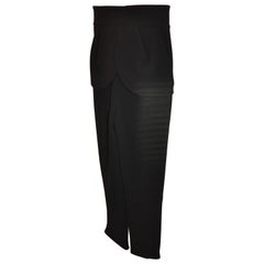 Balenciaga - Pantalon noir à taille haute « pétales » sur le devant