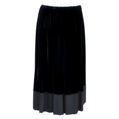 Comme Des Garçons Black Velvet Drawstring Skirt