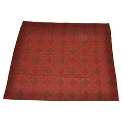 Hanae Mori Huge "Boutique" Shades of Burgundy and Reds Wool Challis Shawl