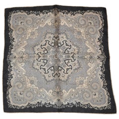 Used Black Borders "Blooming Paisley" Silk Handkerchief