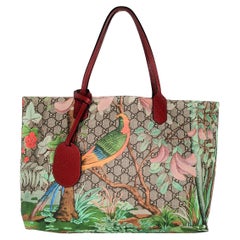 Gucci GG Supreme Monogram Medium Tian Print Tote Rot