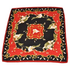 Egon Furstenberg "Lilies & Pearls" Silk Scarf