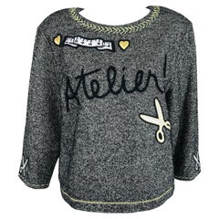 Moschino Cheap & Chic Atelier! Tweed Applique Top
