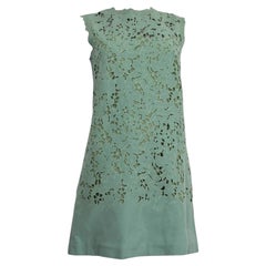 Robe courte ERMANNO SCERVINO en dentelle marbrée vert menthe S