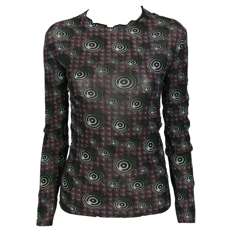 Top Vintage Jean Paul Gaultier Fuzzi - Marron Motif Paisley - Taille M - Occasion Parfait état