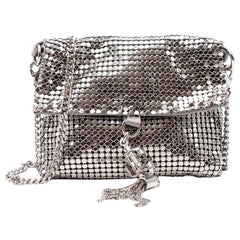 Jimmy Choo Silver Satin & Mesh Soft Cardholder