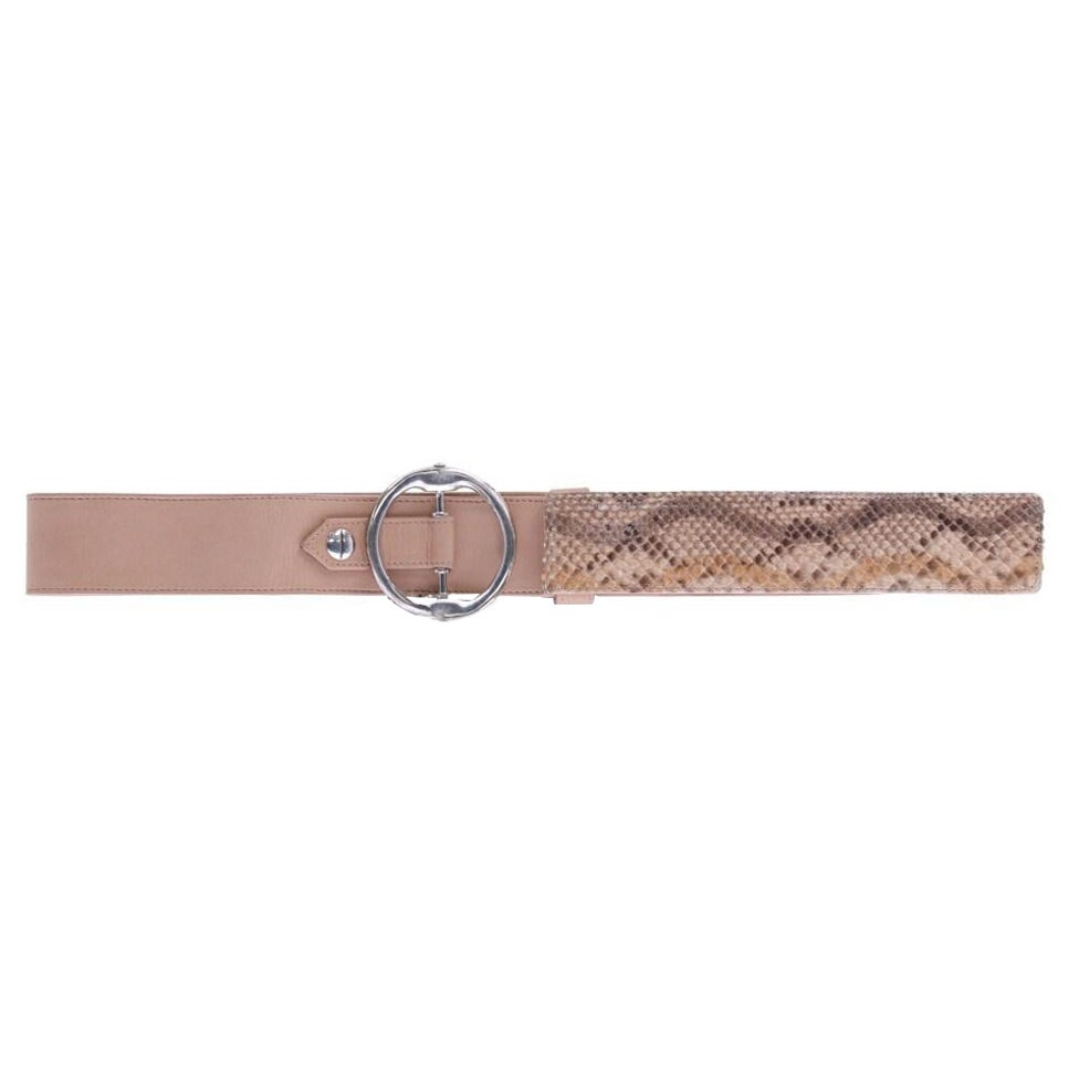 2000s Gianfranco Ferré beige leather belt with cut-out detail For Sale ...