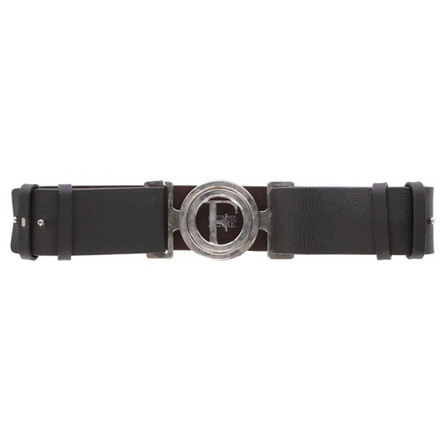 2000s Gianfranco Ferré dark brown leather belt For Sale at 1stDibs