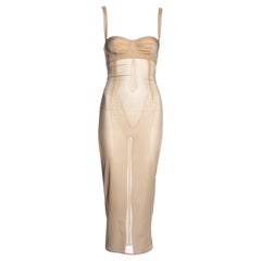 Dolce & Gabbana nude sheer silk bra dress, c. 2000s