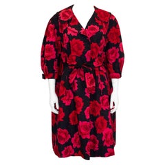 1960s Christian Dior Opera Coat with Red Roses