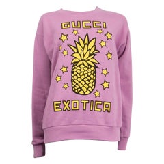 Felpa Gucci in cotone rosa 2020 EXOTICA PINEAPPLE