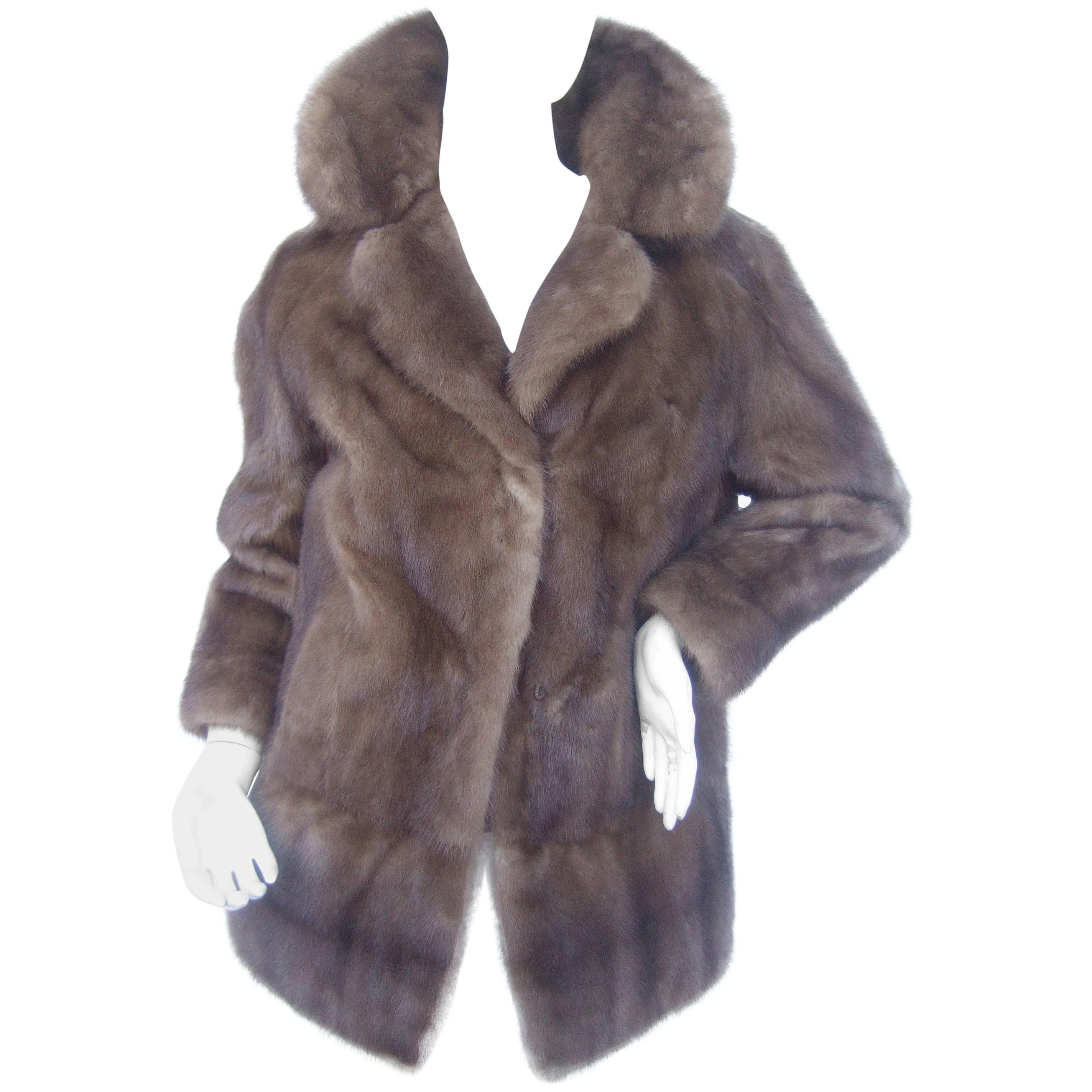 Luxurious Autumn Haze Mink Fur Jacket c 1970s
