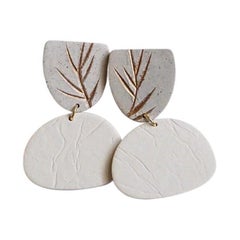 Mujer Divina Hand Carved Polymer Clay & Titanium Earrings by Shape + Form