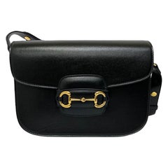 Gucci Black Leather Horsebit 1955 Bag