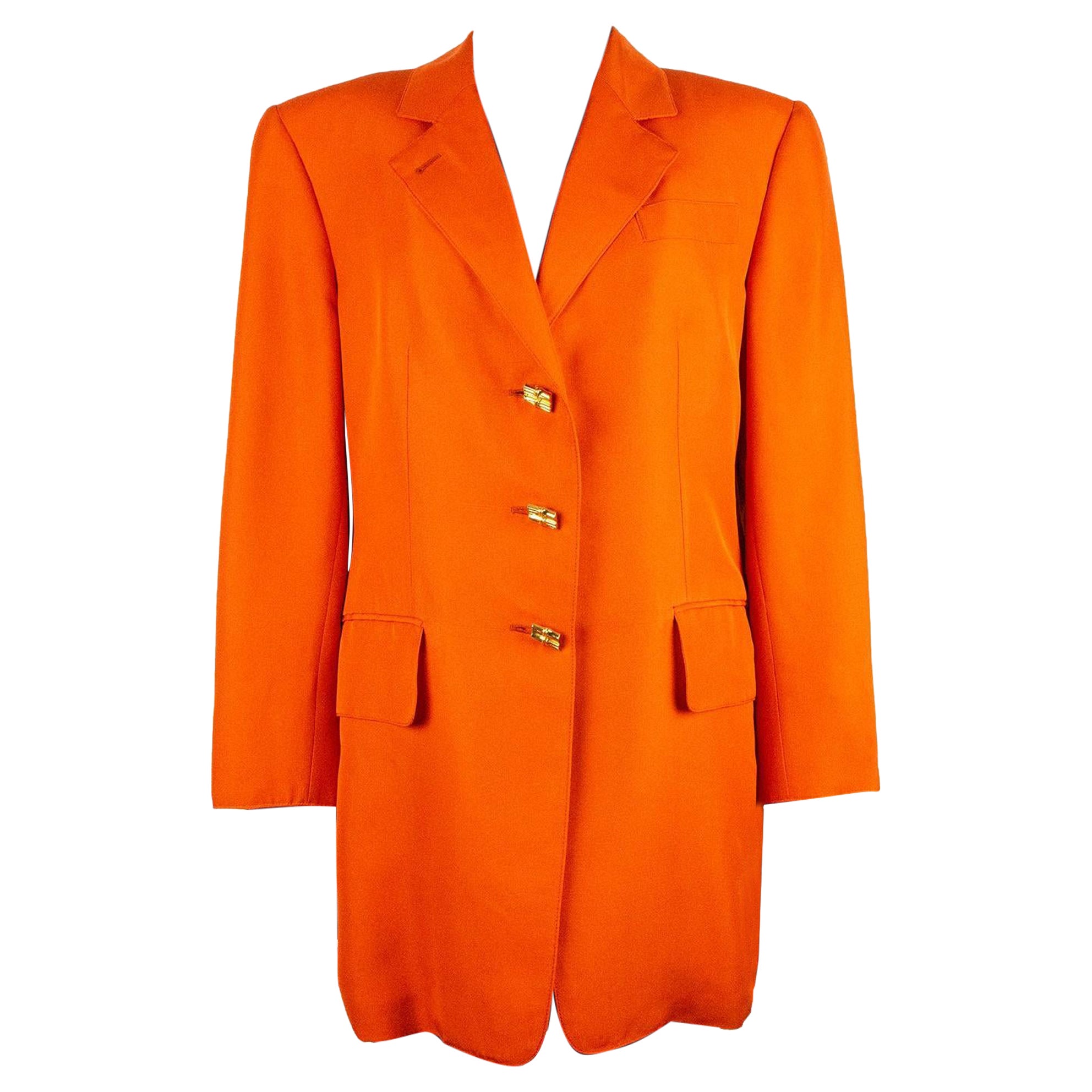 Burnt orange Hermès Single Breasted Blazer For Sale
