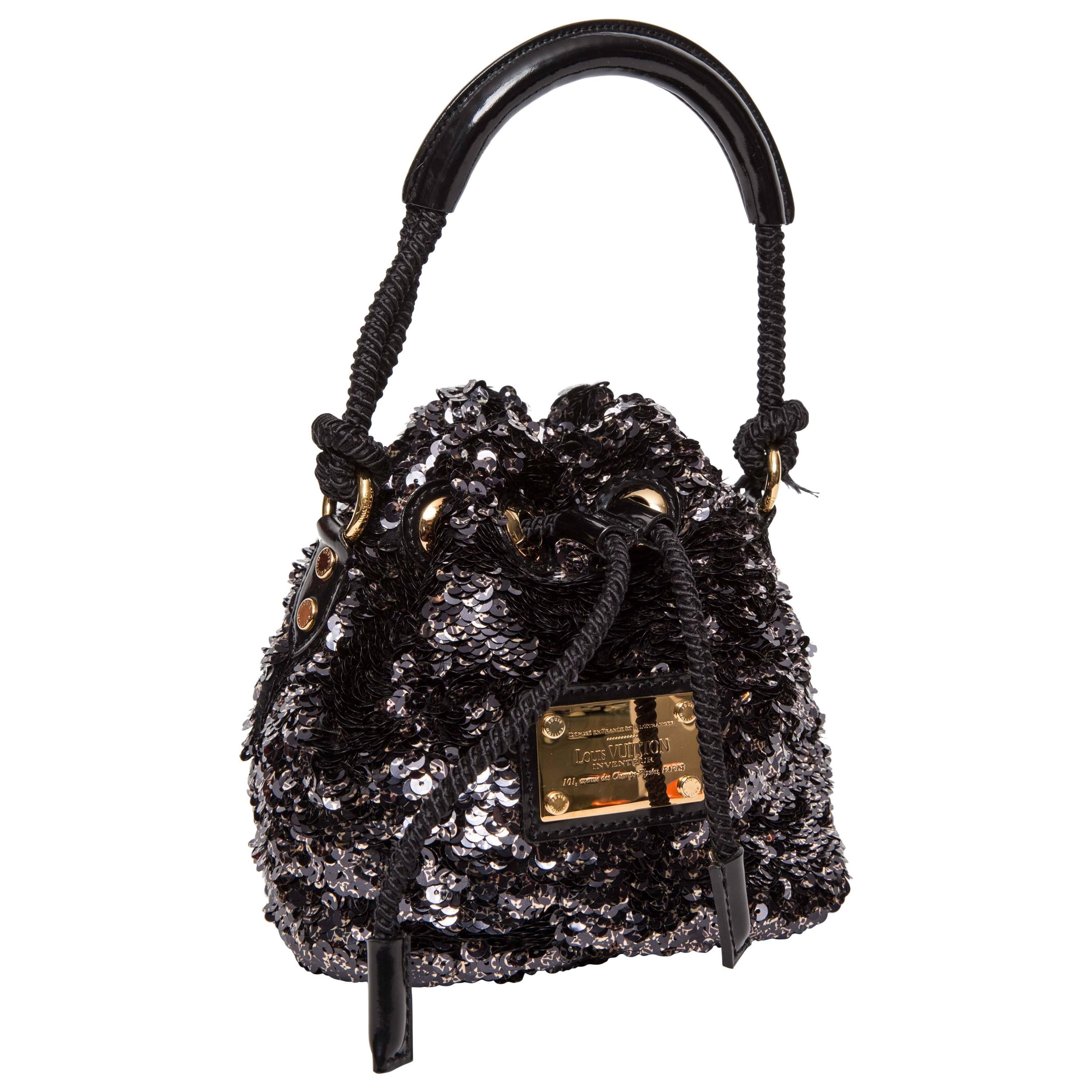 Louis Vuitton Limited Edition Black Mini Noe Rococo Bag