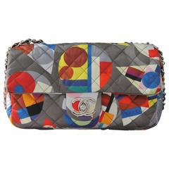Chanel Limited Edition Multicolor Nylon Quilted Shoulder Bag Purse No. 20