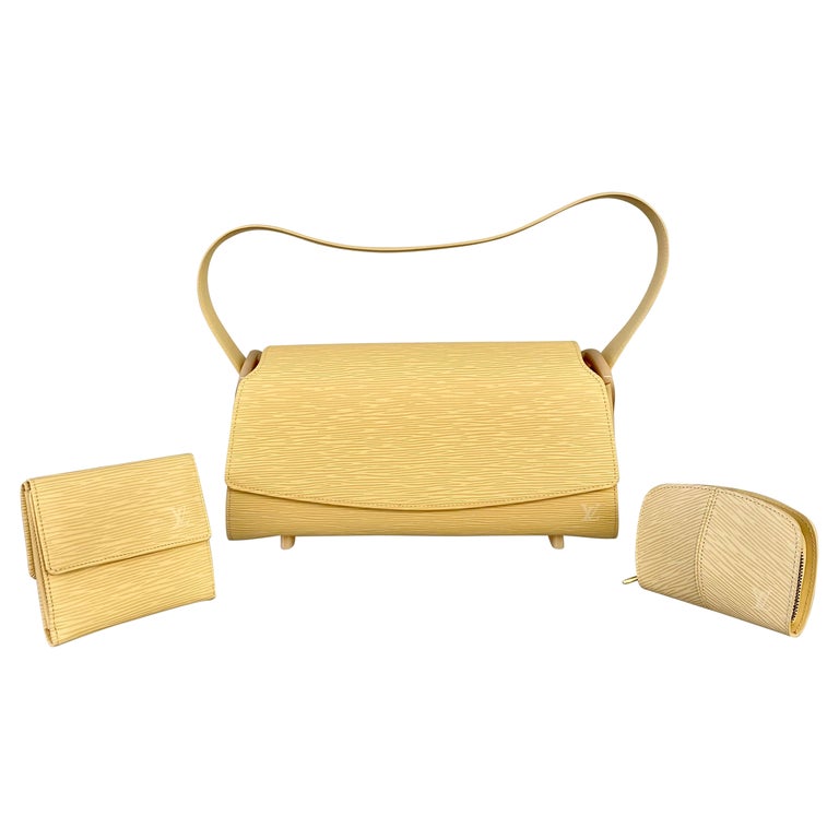 Louis Vuitton Vanilla Epi Nocturne GM Bag, Compact Wallet and Make Up Bag Set For Sale