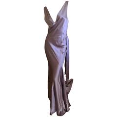 Oscar de la Renta 2013 (Galliano) Silk Charmeuse Bias Cut Gown