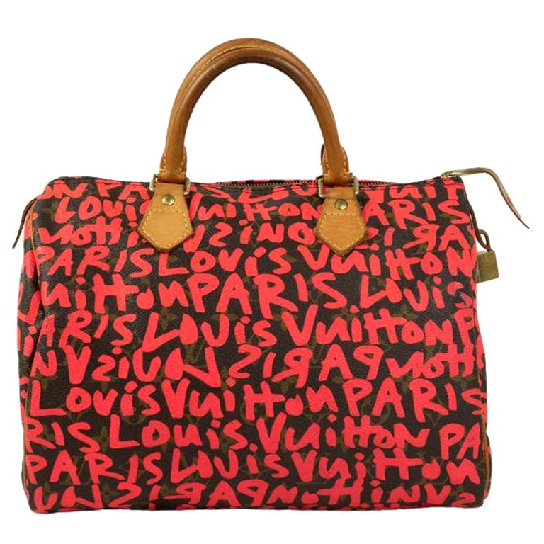 Louis Vuitton, Speedy Graffiti in red canvas