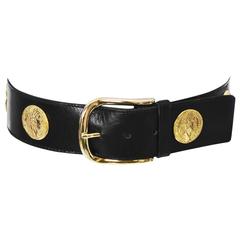 YSL 1980s Vintage Belt Yves Saint Laurent Coins Medium