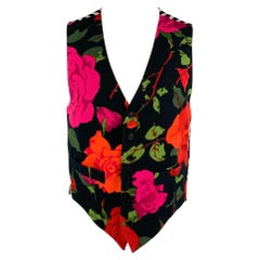 CHEAP and CHIC by MOSCHINO Size 40 Multi-Color Floral Cotton Buttoned Vest