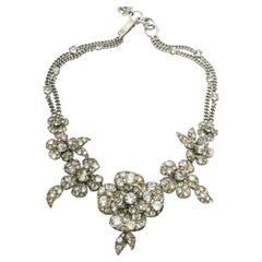A open back clear paste iconic 'camellia' necklace, Chanel, France, c 2010