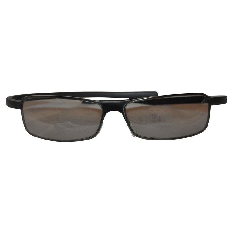 Tag Heuer Black Metal Frame with Rubber Wrap-Around Arms Sunglasses For  Sale at 1stDibs | sunglasses with rubber arms