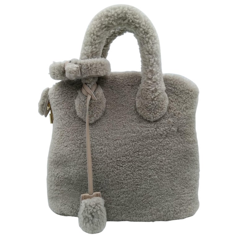 2011 Louis Vuitton Grey Shearling Pulsion Lockit bag For Sale
