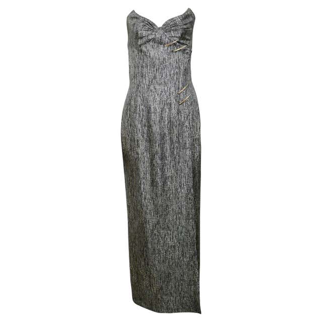 Thierry Mugler Vintage Silver and Black Velvet Iconic Dress at 1stDibs ...