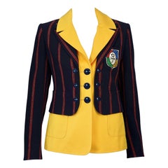 Vintage JEAN CHARLES De CASTELBAJAC Trompe L'oeil College Blazer Jacket
