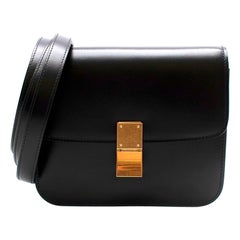 Celine Small Classic Box Calfskin Black Bag