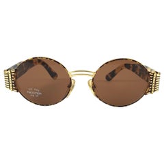 Ovale Oper im Vintage-Stil, Op139, Schildpatt & Gold 1990 Hergestellte Sonnenbrille aus Italien