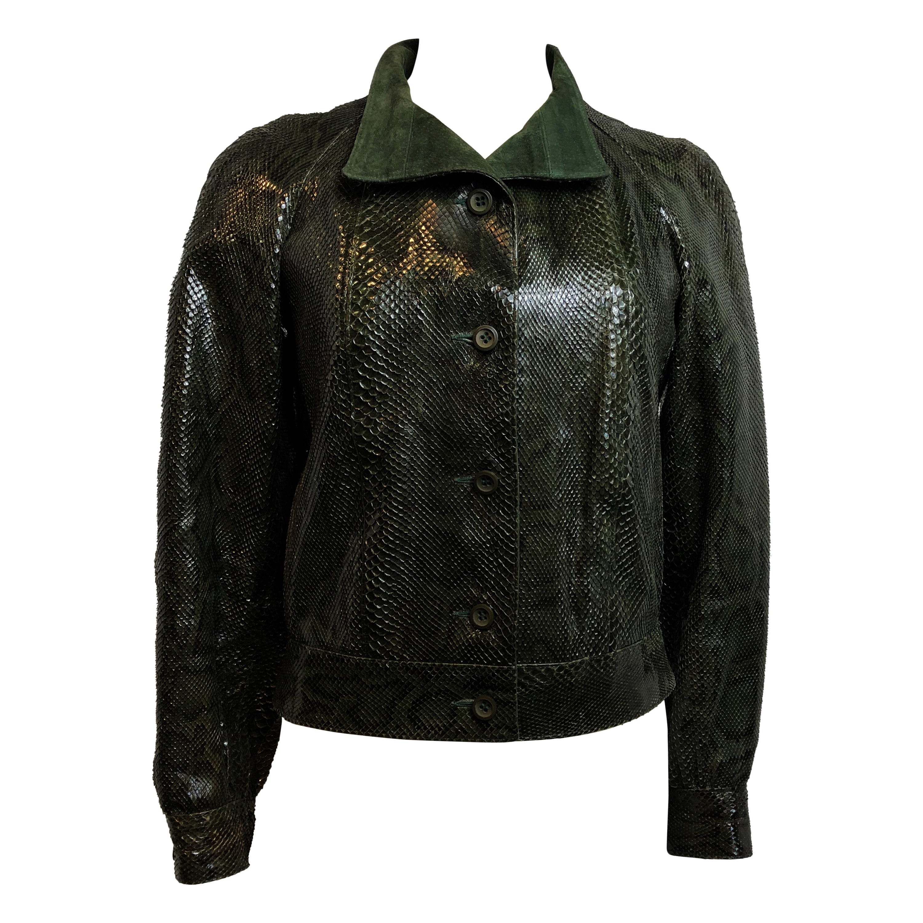 Lanvin reptile leather jacket