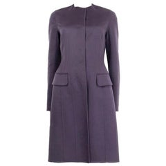 CHRISTIAN DIOR smokey purple cashmere CLASSIC Coat Jacket 38 S