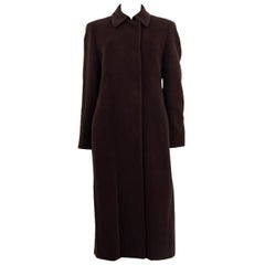 AKRIS PUNTO dark brown wool & angora Coat Jacket 38 M