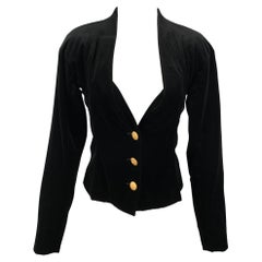 VIVIENNE WESTWOOD RED LABEL Größe 4 Schwarze Samt-Baumwoll-Jacke