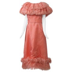 1960s Peach Evening Ensemble