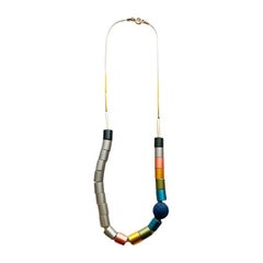 Anodized  Aluminum Necklace with Bold Satin Finish by Trecy Bleich