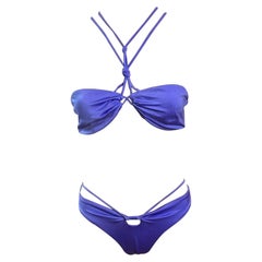 Tom Ford for Gucci c.2004 Bondage Strappy Two Piece Bikini Swimsuit Costumi da bagno