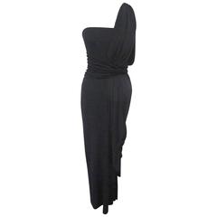 Vintage Bill Blass Dramatic Grecian Black Gown