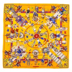 Hermès Yellow Kachinas Scarf Kermit Oliver