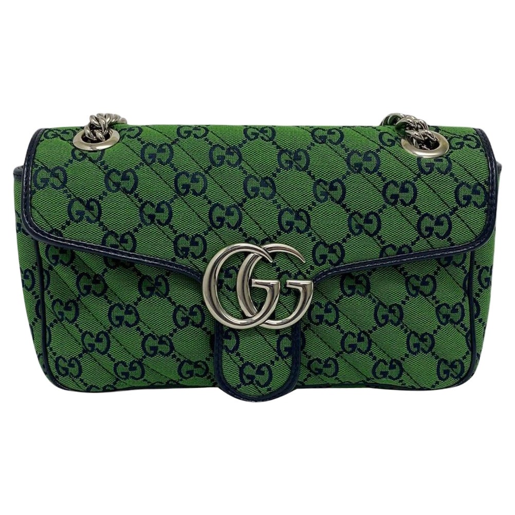 Gucci Green Canvas Marmont Bag